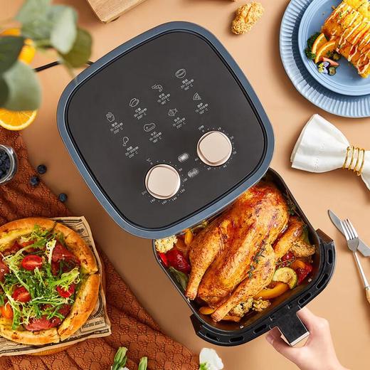 【自营】小熊空气炸锅 4.5L 家用无油烟低脂多功能电炸锅 QZG-E12Z6低油烘烤可视窗口精准控时控温不沾涂层 商品图2