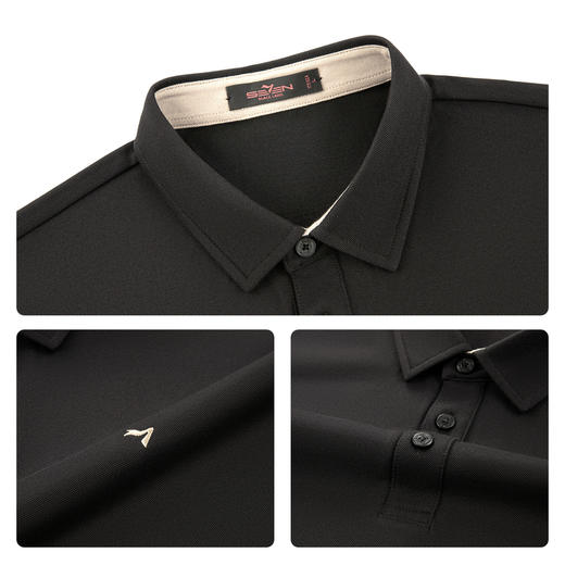 【7A抗菌2A防螨/新疆棉】柒牌2026新款短袖POLO衫翻领撞色上衣男 130T70350 商品图3