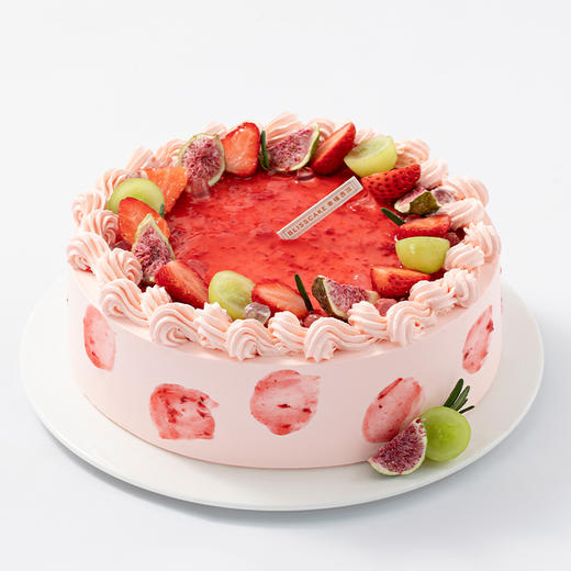 【草莓鲜果乐园】Ins风高颜值春日鲜果蛋糕，甜润草莓+鲜甜青提+无花果干，三重果香一口幸福快乐满满（广州幸福西饼） 商品图3