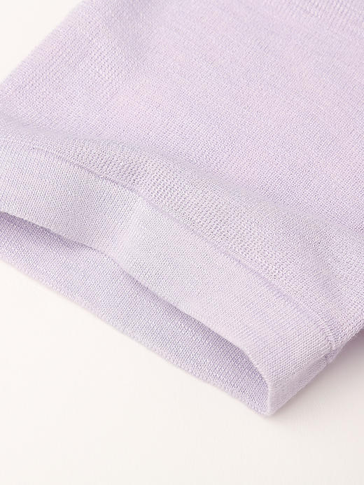 通勤百搭米白色连帽抽绳短袖针织衫女夏季薄款宽松显瘦针织衫上衣 商品图6