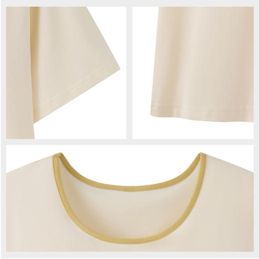 【7.5折限时特惠】(大版)【秀黛】女圆领杯垫休闲短袖裙棉莱赛尔凉感垂坠透气落肩显瘦女士夏季睡裙W2551091T【门店同款】 商品图4