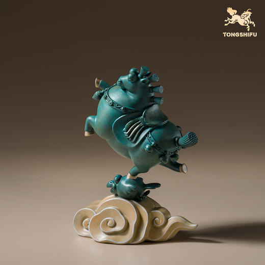 铜师傅《乐踏云歌》国风马摆件 家居创意工艺品 装饰品乔迁礼物 商品图3