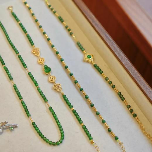 翡翠A货正阳绿小米珠，藏着中国人刻在骨子里的美好祈愿：平安、福禄、顺遂、安康 商品图4