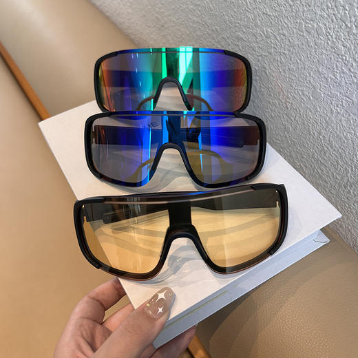 【防风护目高清视野、炫彩镜片时尚设计】大框户外骑行运动墨镜男女夜间徒步防风护目镜登山炫彩跑步眼镜.TA 商品图3