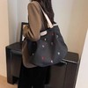 【耐磨耐造！ins风】新款帆布包包大容量女潮刺绣字母手提袋小清新学生单肩托特包。xb 商品缩略图2