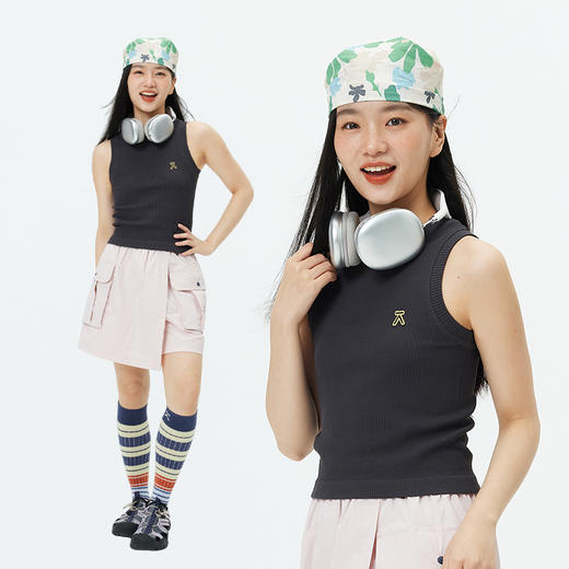 【出游季特惠-春夏新品】ACMEITEM 爱棵米户外刺绣彩色针织背心 GAH2160121C 商品图2