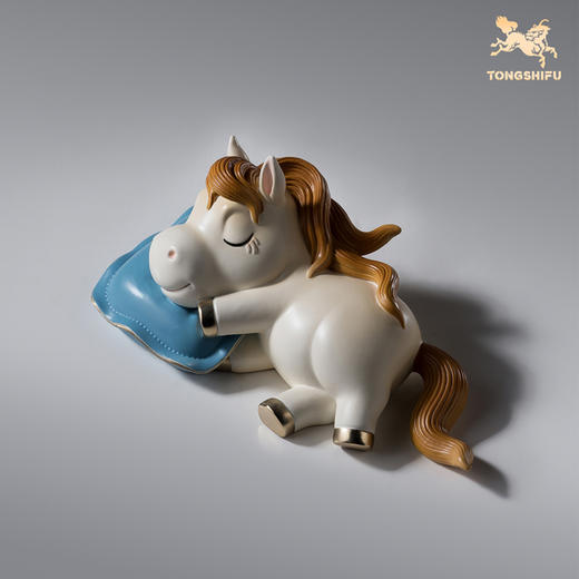 铜师傅《梦圆》创意可爱马摆件 治愈系桌面装饰品 工位解压礼品 商品图5