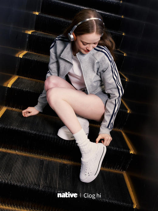 【native2026新品】clogHi洞洞鞋女鞋厚底增高半包洞洞凉鞋沙滩鞋 商品图3