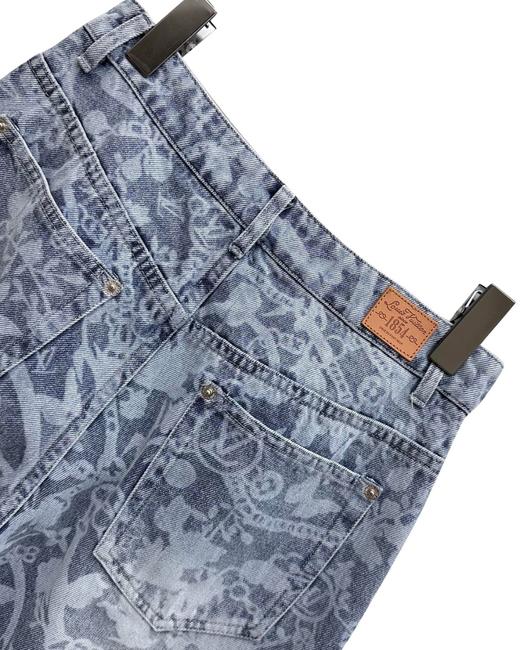 女款印花牛仔长裤la 商品图2