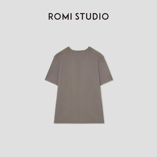 ROMI STUDIO 百搭宽松圆领休闲纯色简约打底短袖T恤女RWCRSM1715 商品图1