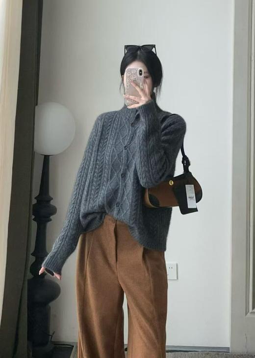 【门店同款】ENJOY冬季麻花纹针织开衫 168993798 商品图3