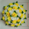 黄白菊花花圈清明仿真花假花祭祀殡葬陵园扫墓摆放现货祭祀用品批发 商品缩略图0