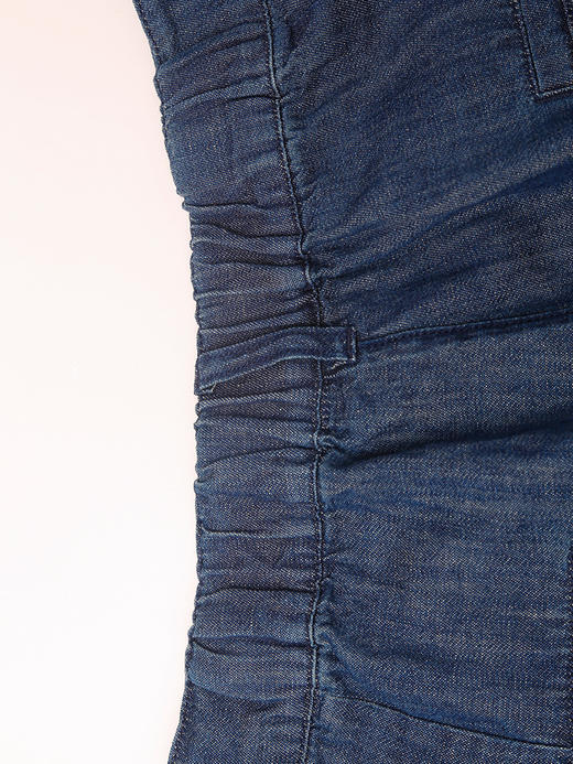 极简通勤高腰半松紧腰牛仔短裤 天丝棉透气薄款 夏季宽松 A 字阔腿开叉显瘦热裤 商品图4