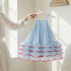 【清凉透气！甜美亮眼】女童蓝色连衣裙2026夏季宝宝甜美沙滩公主裙儿童吊带蓬蓬礼服纱裙。xb 商品缩略图3