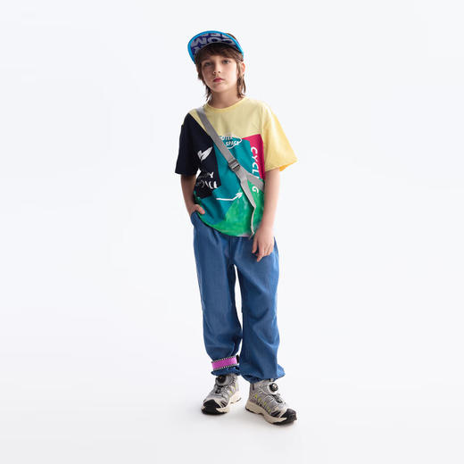 【MQD】童装男童冰丝凉感牛仔防蚊裤夏款儿童防紫外线长裤 商品图3