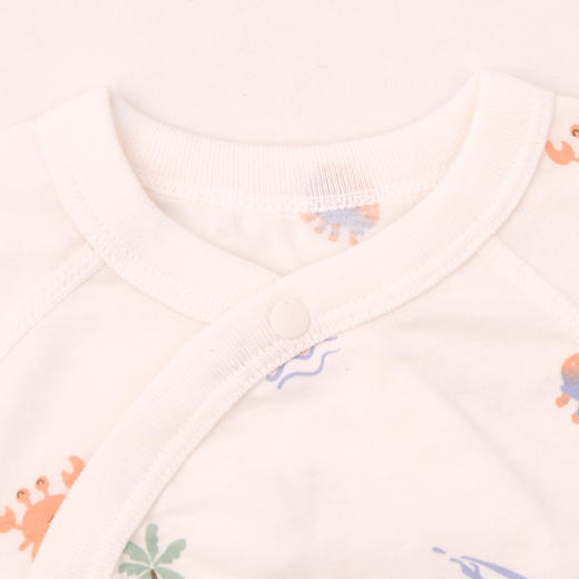 棉果果夏季新品男童女童新生儿纯棉凉感防蚊5A抗菌长袖蝴蝶连体衣M201726226207 商品图2