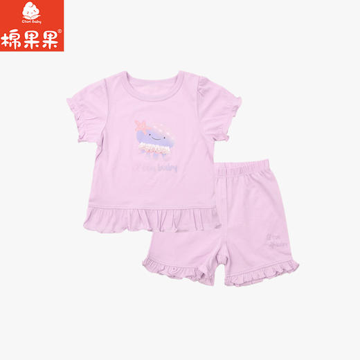 棉果果夏季新品女童卡通纯棉凉感防蚊5A抗菌套头套装M221302226213 商品图0