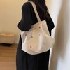 【耐磨耐造！ins风】新款帆布包包大容量女潮刺绣字母手提袋小清新学生单肩托特包。xb 商品缩略图3