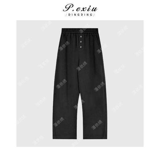 04-3潘依绣丁丁宠粉柔软空气层松紧腰舒适百搭弯刀裤休闲裤 WH00377 商品图1