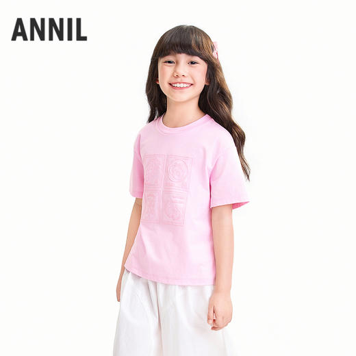【实体店同款】女童短袖针织衫夏季新款安奈儿童装AG621237 商品图1