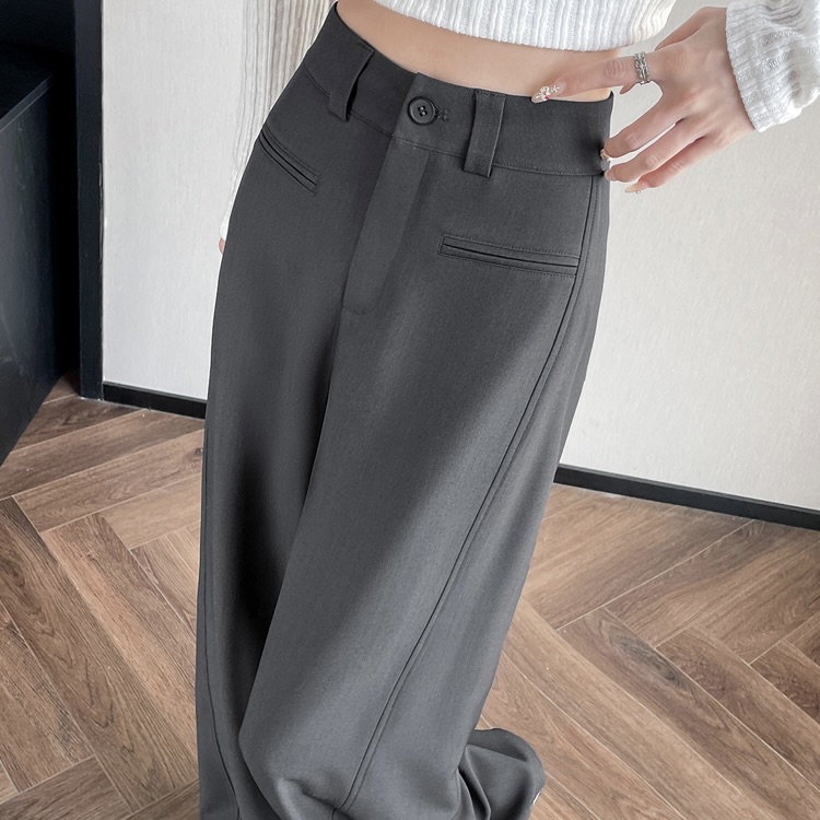 卷卷紫垂顺显瘦西装阔腿裤 面料软糯舒适亲肤有垂感 西装阔腿显瘦遮肉 三色可选经典百搭 休闲/通勤