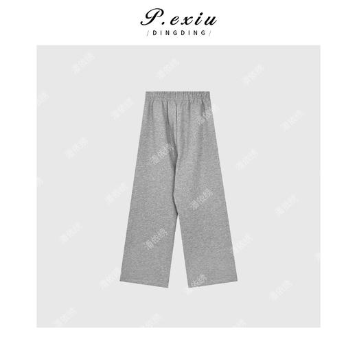 04-3潘依绣丁丁宠粉【极简定义】重磅100%棉夹花灰垂感休闲裤 7029-2T 商品图2