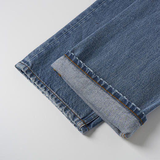 新款复古水洗休闲百搭修身做旧直筒牛仔裤女431NS161 商品图4