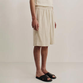 A Kind of Guise SALEH SHORTS 意大利制未染色亚麻丝绸混纺短裤