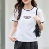 百媚生 棉质圆领正肩短袖T恤上衣XS82620103 商品缩略图0