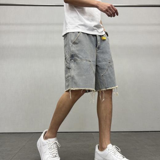 男款毛边破损休闲短裤la009 商品图3