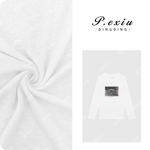 04-3潘依绣丁丁宠粉亚麻复古印花小众设计肌理感长袖T恤 M8638 商品图0