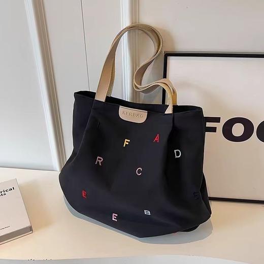 【耐磨耐造！ins风】新款帆布包包大容量女潮刺绣字母手提袋小清新学生单肩托特包。xb 商品图1