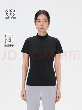 可隆女士户外半拉链休闲短袖