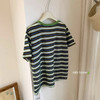【显白牛油果条纹T恤】牛油果绿+蓝棕立体撞色条纹 面料轻薄透气 长袖or短袖 商品缩略图4