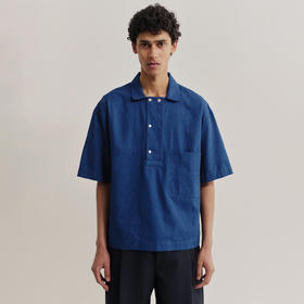 A Kind of Guise TAITA SHIRT 意大利制蓝染宽松剪裁短袖衬衫