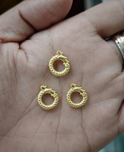 【1件7.5折】足金3D硬金珠 黄金龙鳞圈转运珠送女友礼物MEMORA诗普琳HP609501 商品图1