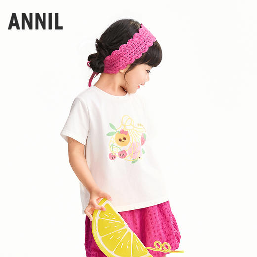 【实体店同款】女童圆领短袖上衣夏季新款安奈儿童装XG621203 商品图2