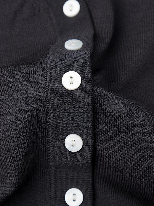 松弛感拉满！深灰色 V 领单排扣海军领系带针织马甲 夏季宽松显瘦通勤叠穿背心 商品图5