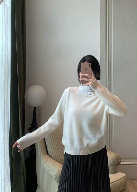 【门店同款】ENJOY冬季领口镂空珍珠针织衫 167546259 商品图3