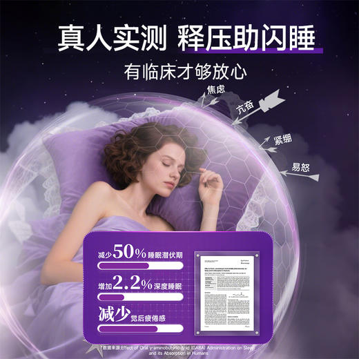 【快速安稳入睡的秘密神器】Ameri-Vita亚美唯他 加强版 3mg褪黑素软糖 60粒/瓶 Q 弹葡萄味，轻松助眠 睡个美容觉 醒来皮肤状态直接开挂~ 商品图4