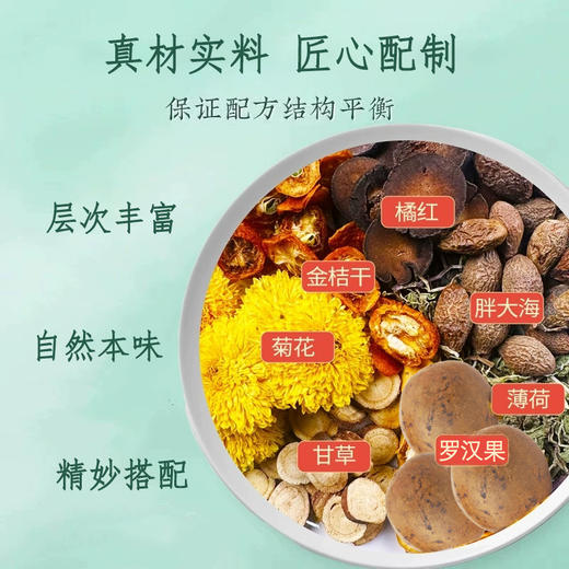 【清咽润喉！独立包装】胖大海罗汉果橘红茶120g/盒秋冬嗓子舒服养生花茶冲泡茶。xb 商品图0