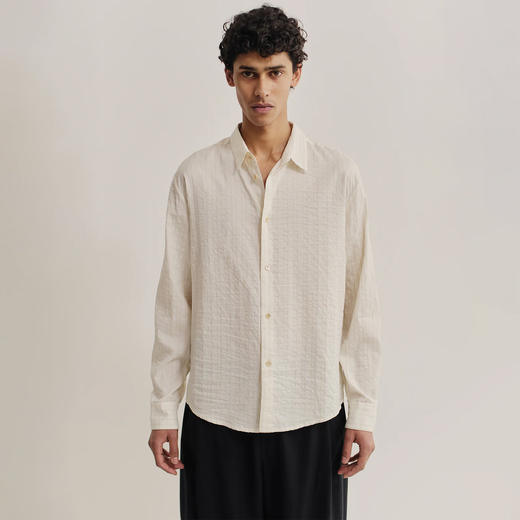 A Kind of Guise FULVIO SHIRT意大利制丝棉亚麻混纺宽松长袖衬衫 商品图0