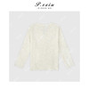 04-3潘依绣丁丁宠粉【椰蓉布丁】温柔风勾花刺绣花边V领长袖上衣 W-63297 商品缩略图3