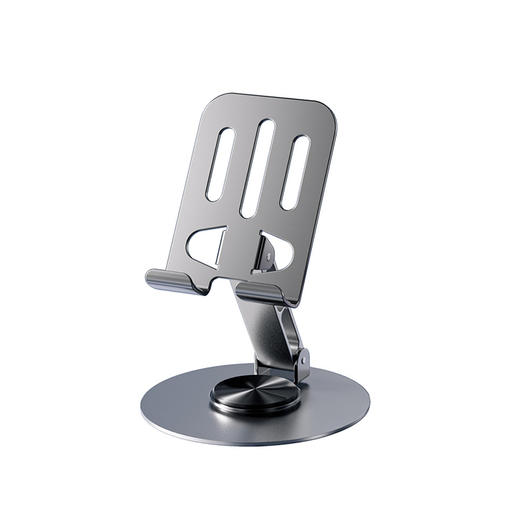 科沃ZJ04金属碳素钢桌面旋转手机支架360度旋转碳素钢耐用多型手机 商品图0