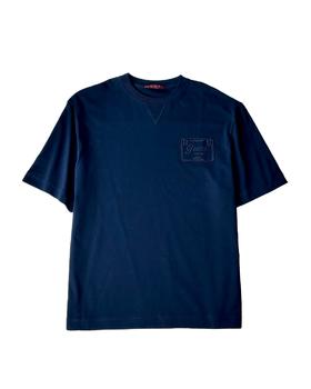 男款logo刺绣短袖T恤la012