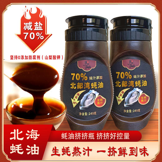 真蚝油 70%蚝汁含量，配料巨干净，北部湾蚝油 深海生蚝肉·鲜到掉眉毛 🔥249g*2瓶 商品图0