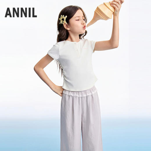 女童梭织单裤夏季新款安奈儿童装EG626759 商品图2