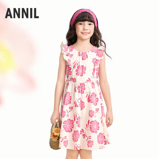【实体店同款】女童连衣裙夏季新款安奈儿童装AG623146 商品图0