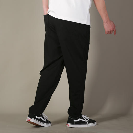 DRONKOO 2026 松紧腰前破缝麦穗肌理针织薄休闲长裤 商品图3