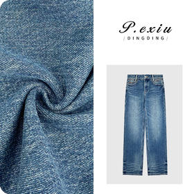 04-3潘依绣丁丁宠粉【丹宁絮语】100%棉猫须抓痕水洗直筒牛仔裤S8152
